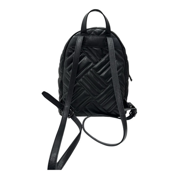 Michael Kors Abbey Medium Backpack Leather Quilted Black - Picture 7 of 11
